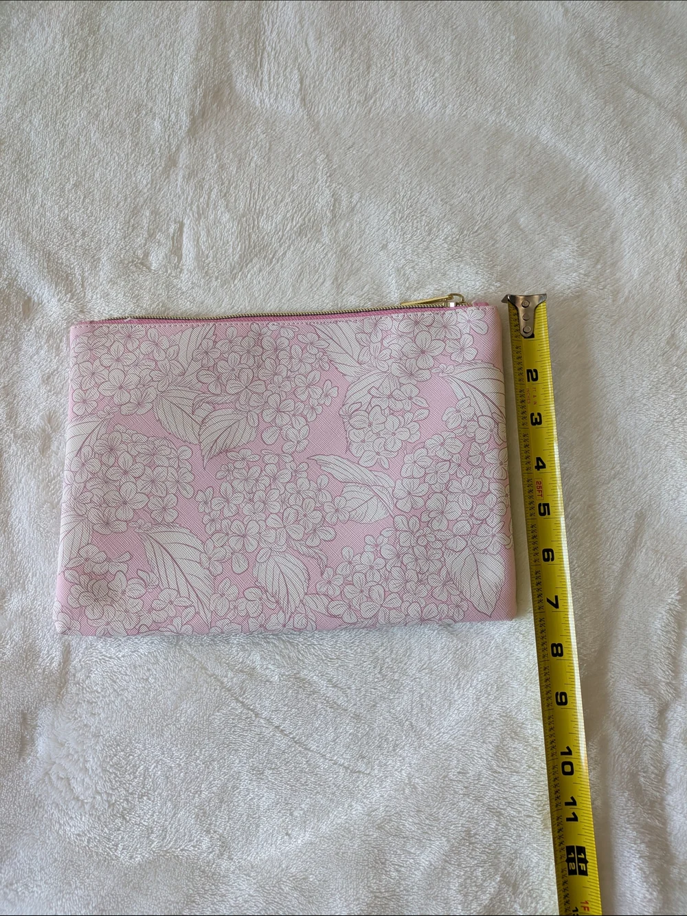 NWOT Pink Floral Zip Pouch